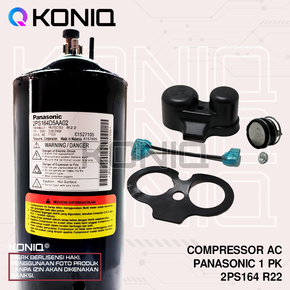 Jual COMPRESSOR / KOMPRESOR AC PANASONIC 1PK TYPE 2PS164D R22 1 PHASE ...