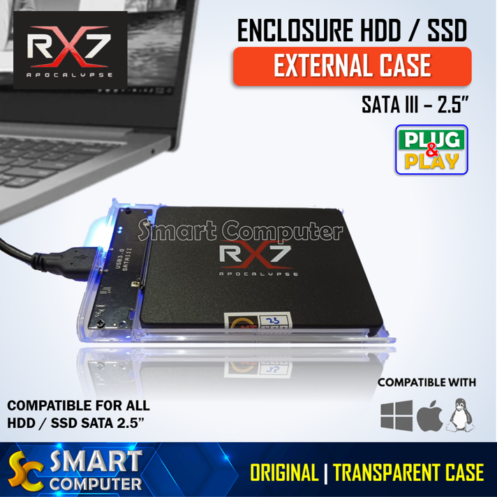 Jual Casing RX7 External HDD / SSD Sata 2.5