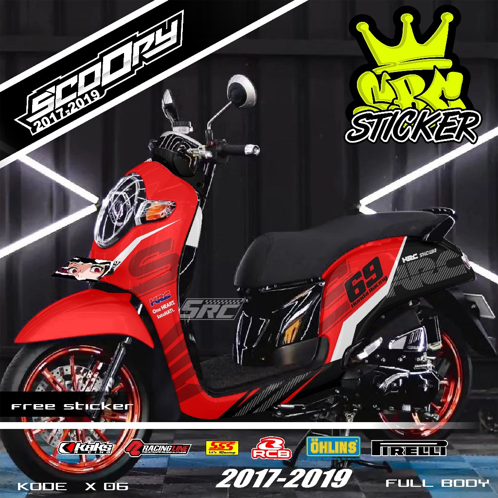 Jual COD Sticker Decal Full Body Motor Honda Scoopy Fi 2017 2018 2019 ...