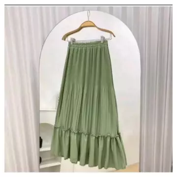 Rok Plisket Susun Korea Panjang 92cm Fit To Jumbo