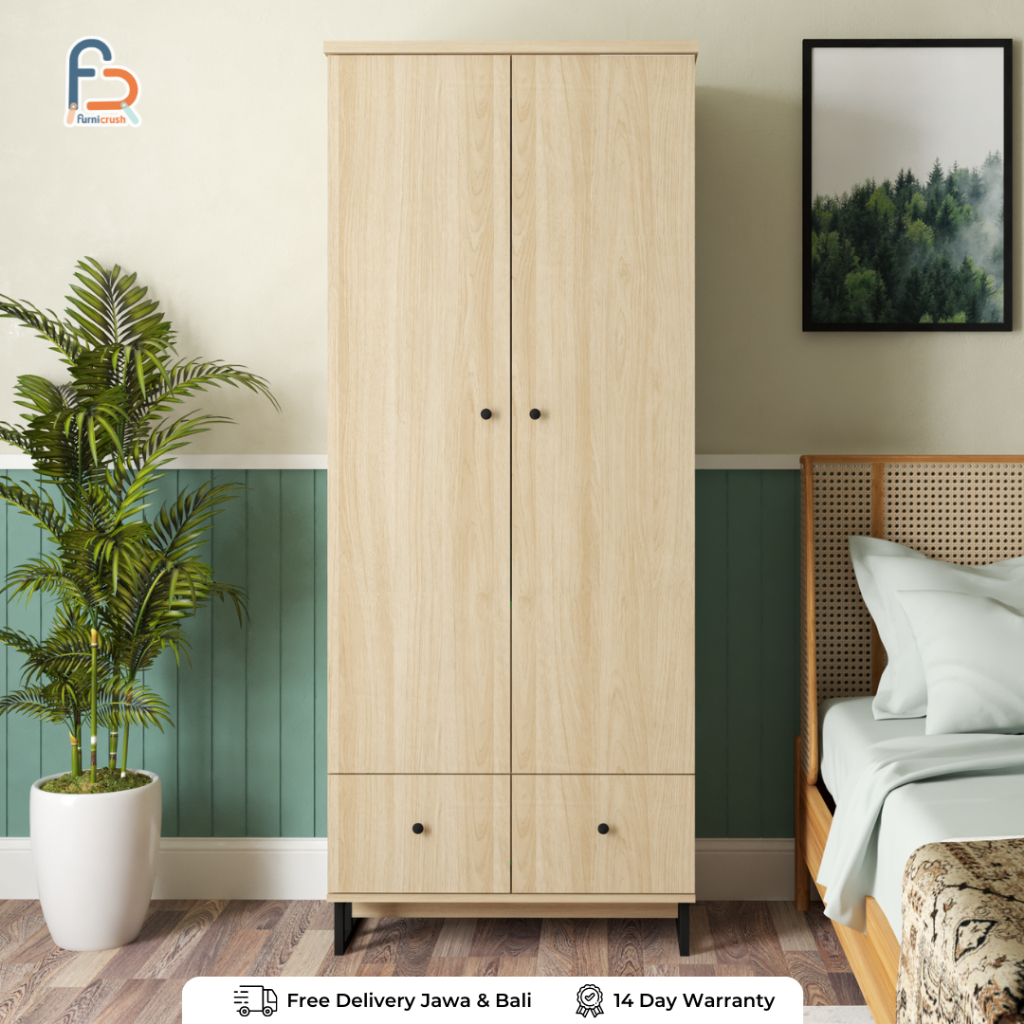 Jual Furnicrush Lemari Pakaian 2 Pintu / Lemari Besi / Lemari Baju ...