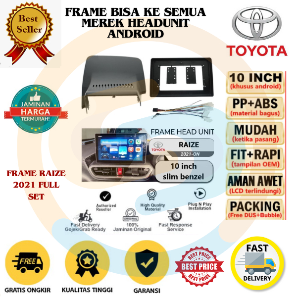 Jual Frame Headunit Inch Toyota Raize Rocky Slim Indonesia