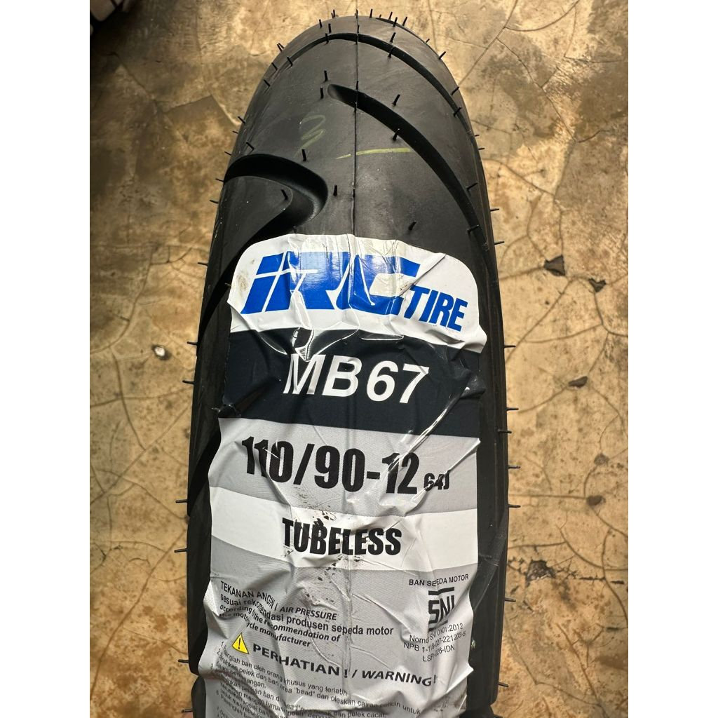 Jual BAN TUBELESS SCOOPY BELAKANG 110/90-12 motif MB67 MERK IRC ...