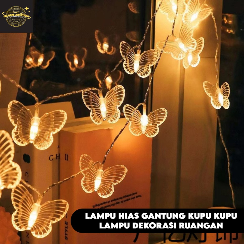 Jual LAMPU DEKORASI RUANGAN MODEL KUPU KUPU / LAMPU HIAS KUPU KUPU MINI