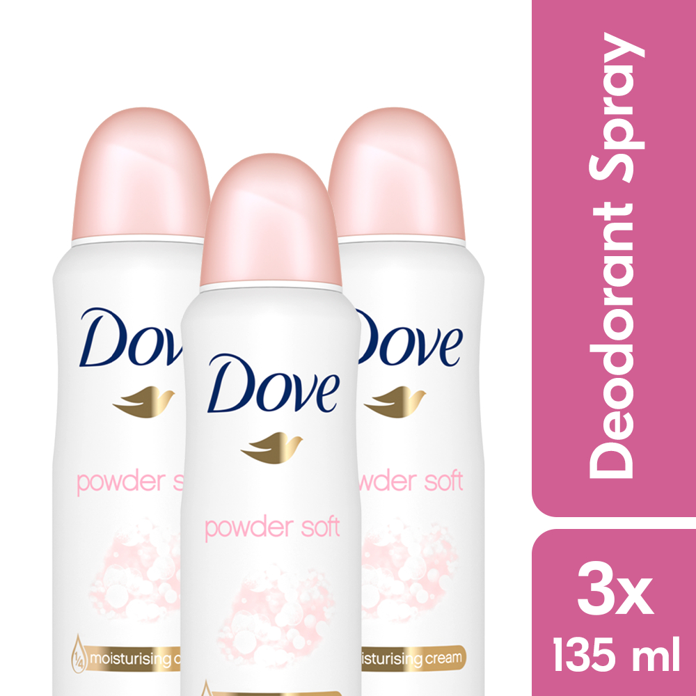 Jual Dove Antiperspirant Deodorant Spray Powder Soft 135ml Triplepack 3 X 135ml Shopee 8977