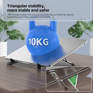 KiiP H06 Laptop Stand Tablet Holder Foldable Aluminium Multifungsi Dudukan Macbook Portable