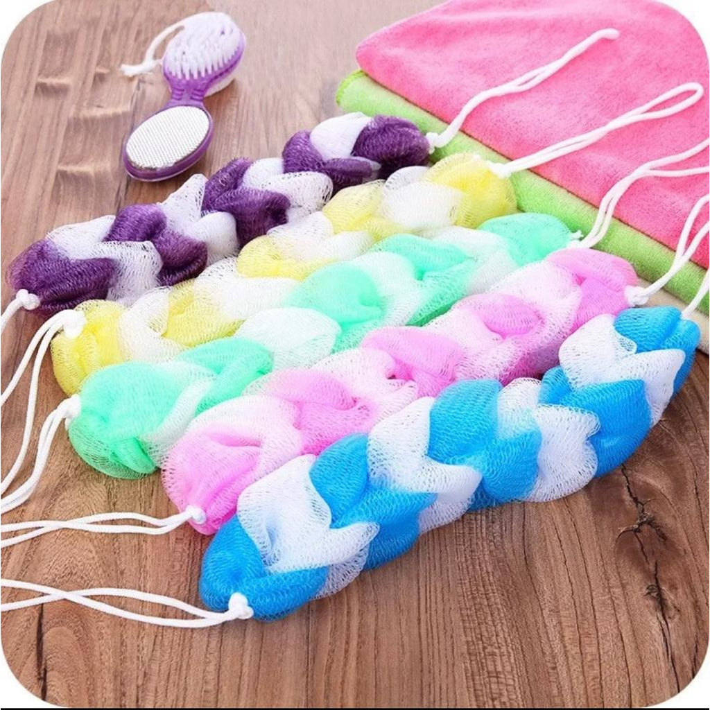 Jual Spons Jaring Kepang | Spons Jaring Mandi Panjang | Shopee Indonesia
