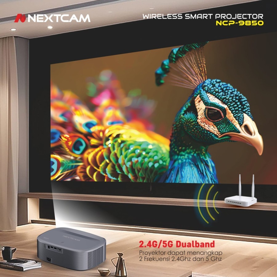 Jual Nextcam proyektor android full hd wireless 8000lumens dolby audio ...