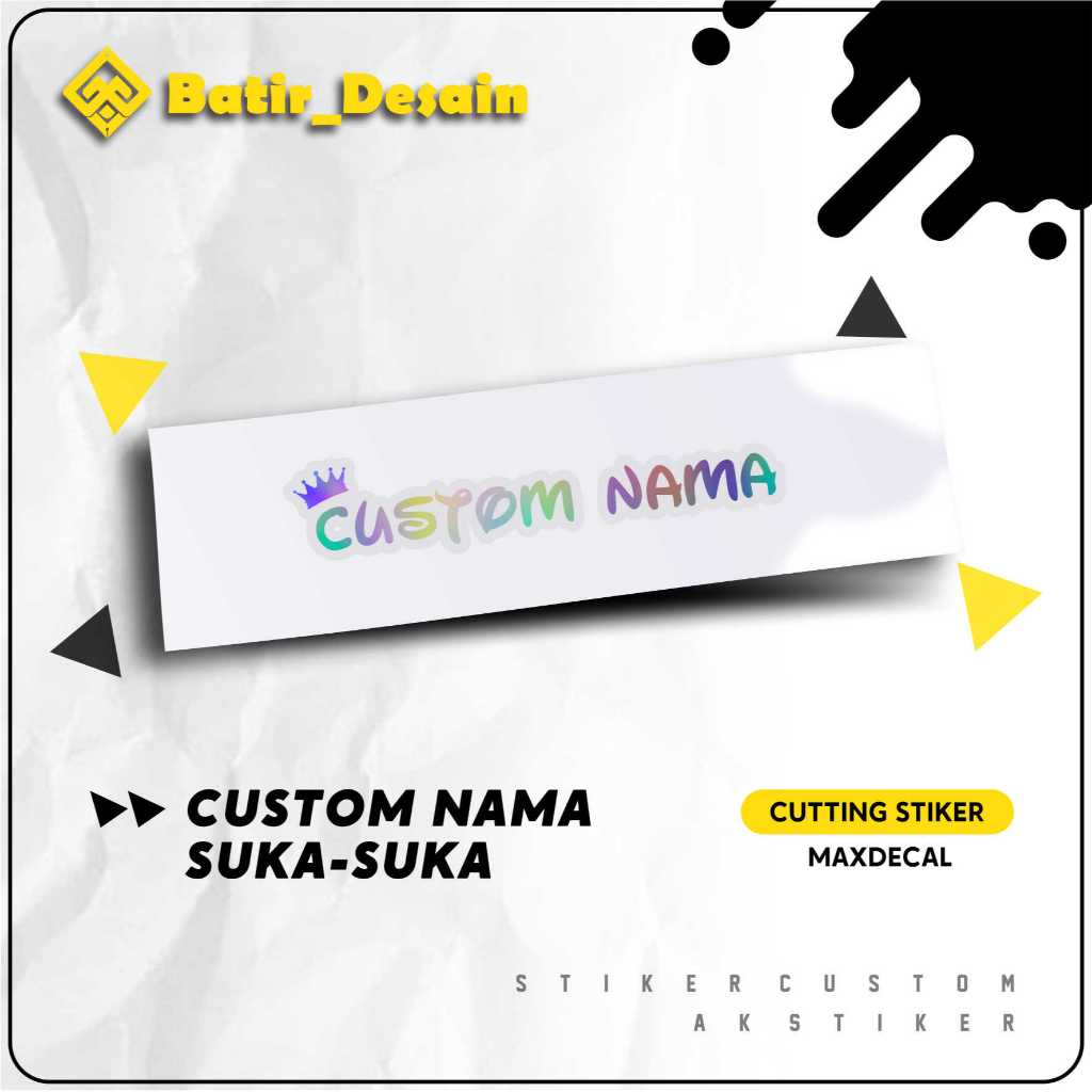 Jual STIKER NAMA HOLOGRAM CUSTOM STIKER CUTTING HOLOGRAM DAN WARNA ...