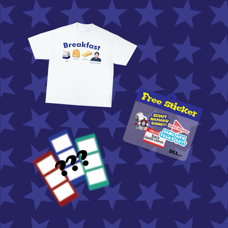 Jual Tshirt Kaos Windah Basudara - Breakfast (Free Sticker+Limited ...