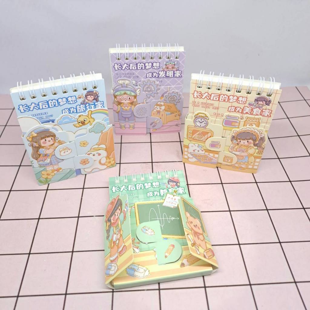 Jual Notes Mini Book Spiral A7 Momo Girl Fancy Lucu Aesthetic untuk ...