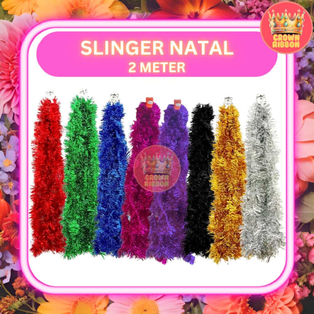 Jual Slinger rumbai polos panjang 2 meter / hiasan parcel / hiasan ...