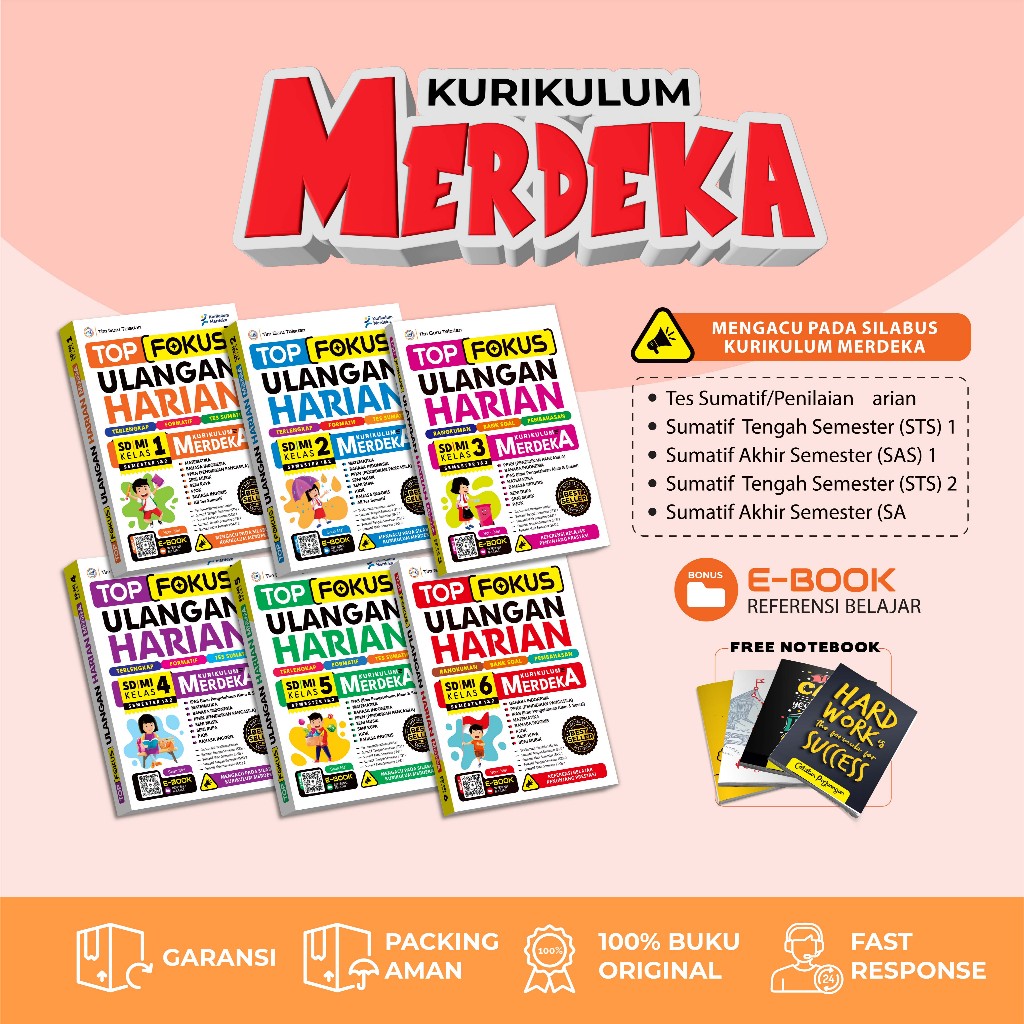 Jual Buku Sd Top Fokus Ulangan Harian Kelas 1 6 Kurikulum Merdeka