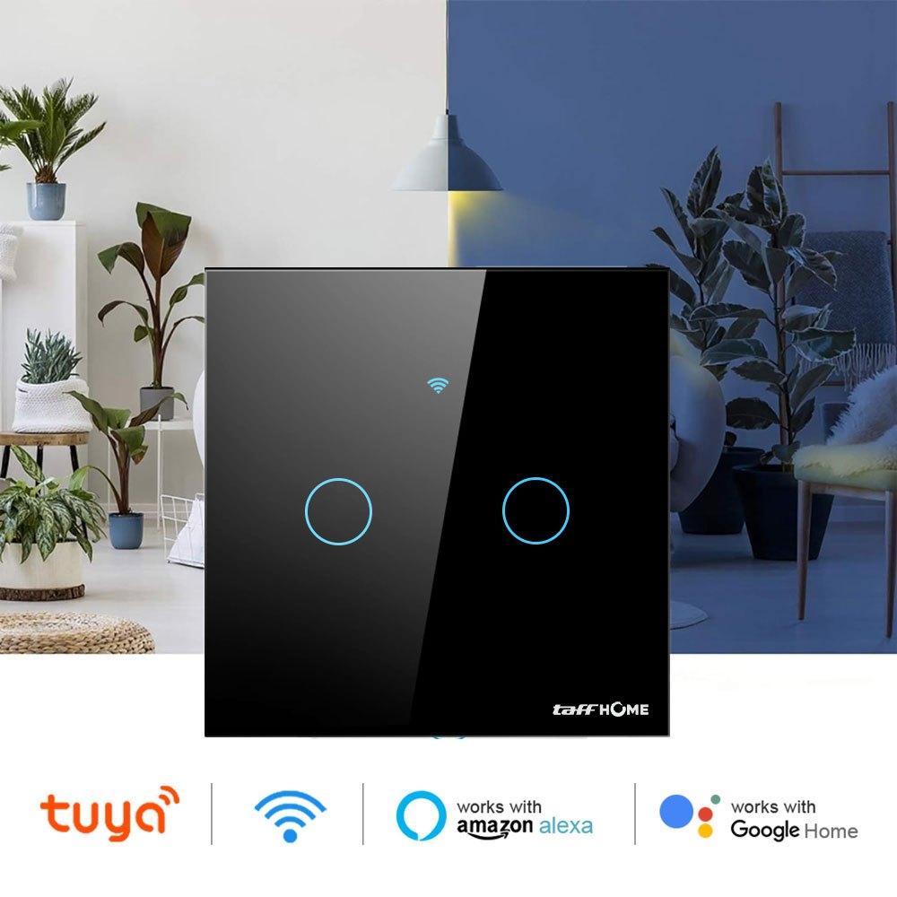 Jual TaffHOME Smart Switch Wall Saklar Lampu Wireless WiFi Tuya Alexa ...
