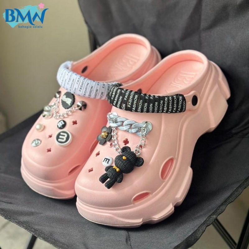 Jual Sandal Wanita Sepatu Roti Merah Muda 2024 Siswa Perempuan Lucu Sol ...