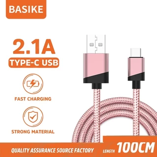 (HOT)BASIKE Kabel Data Fast Charging Type C Lightning Micro USB for iphone Xiaomi Samsung Oppo Vivo