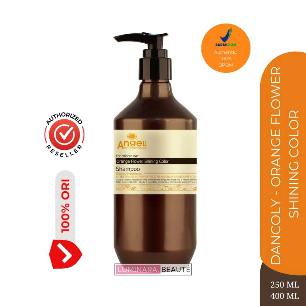 DANCOLY (Angel en Provence) Orange Flower Shining Color Shampoo 400ml / 250ml Shampoo / Conditioner 400ml Rambut Berwarna