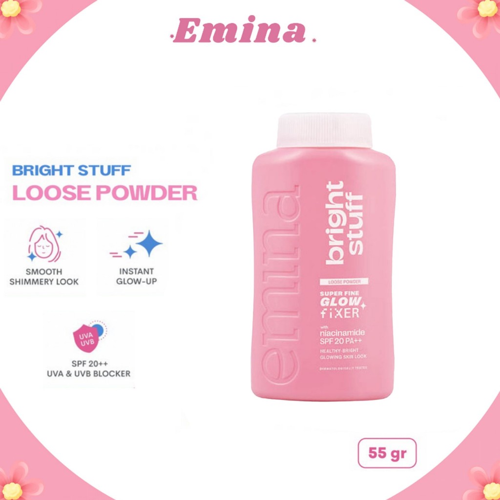 Jual Emina Bright Stuff Loose Powder 55 g - Bedak Tabur Cerah Instan ...