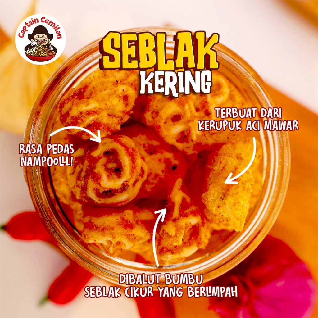 Jual 500Gram Seblak Kering Pedas Gurih Kerupuk Bunga Kriuk Full Rempah ...