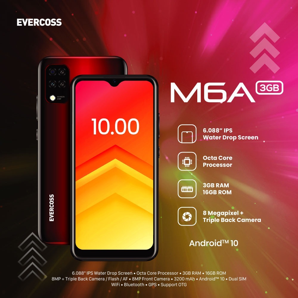 Jual EVERCOSS M6A 3/16GB - Garansi Resmi | Shopee Indonesia