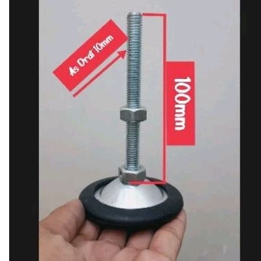 Jual 1 set kaki Adjuster foot table M10 x 100mm + karet / kaki adjuster ...