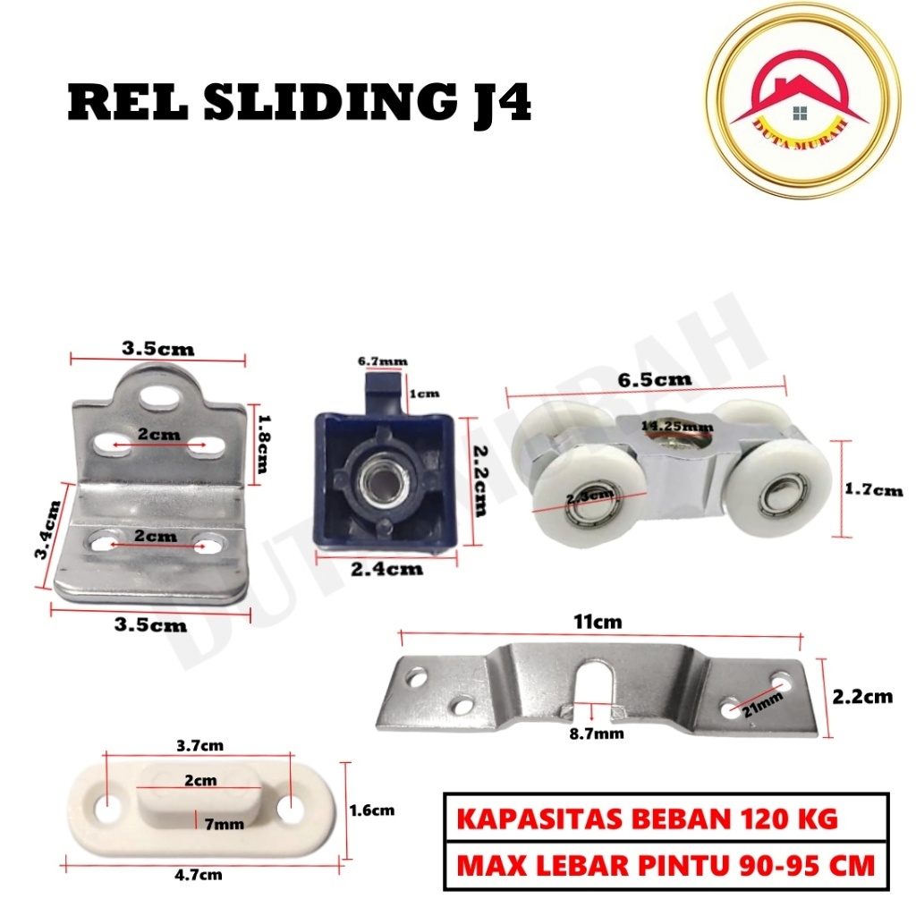 Jual REL PINTU SLIDING/GESER GALVANIS/BESI TEBAL PANJANG 1.8 METER J3 ...