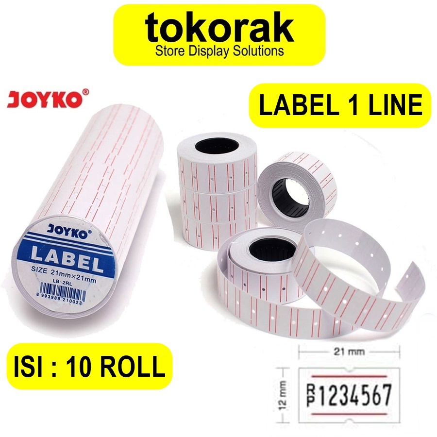 Jual KERTAS LABEL ROL LB 2RL JOYKO 1 BARIS JOYKO ISI LABEL HARGA ...