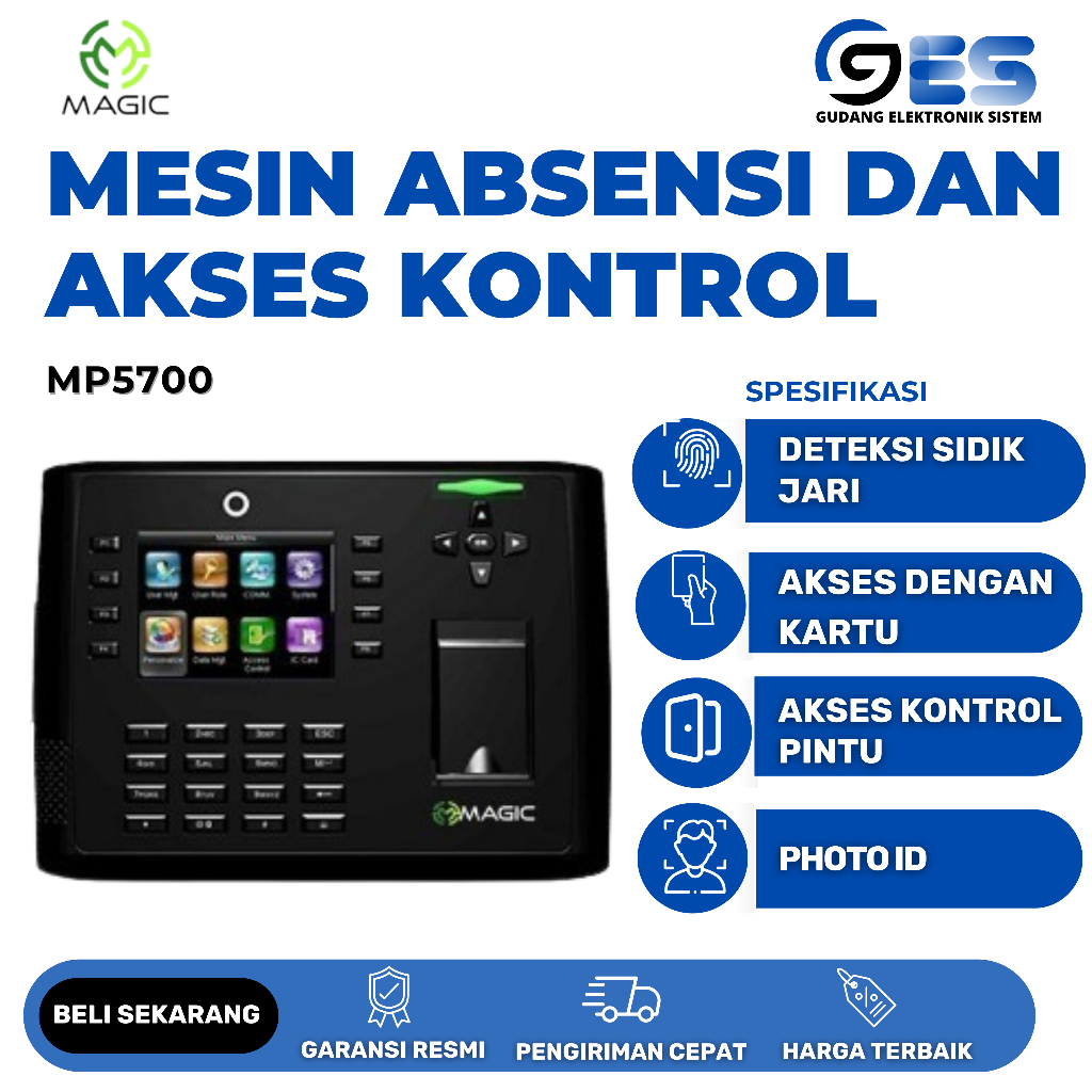 Jual Mesin Absensi Fingerprint dan Akses Kontrol Magic MP5700 Support ...