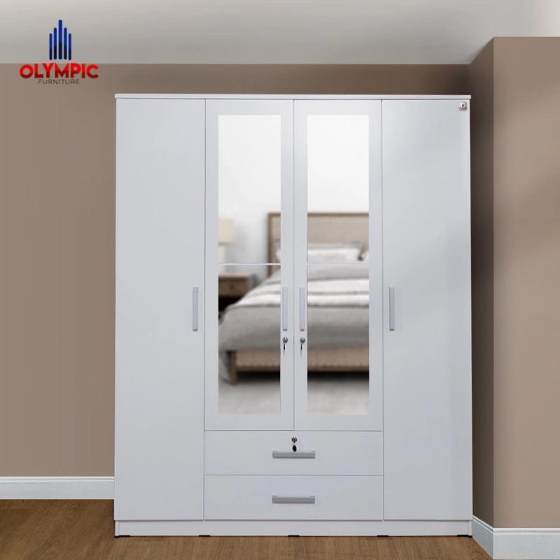 Jual LEMARI PAKAIAN 4 PINTU DENGAN 2 LACI LEMARI BAJU ELEGAN LEMARI ...
