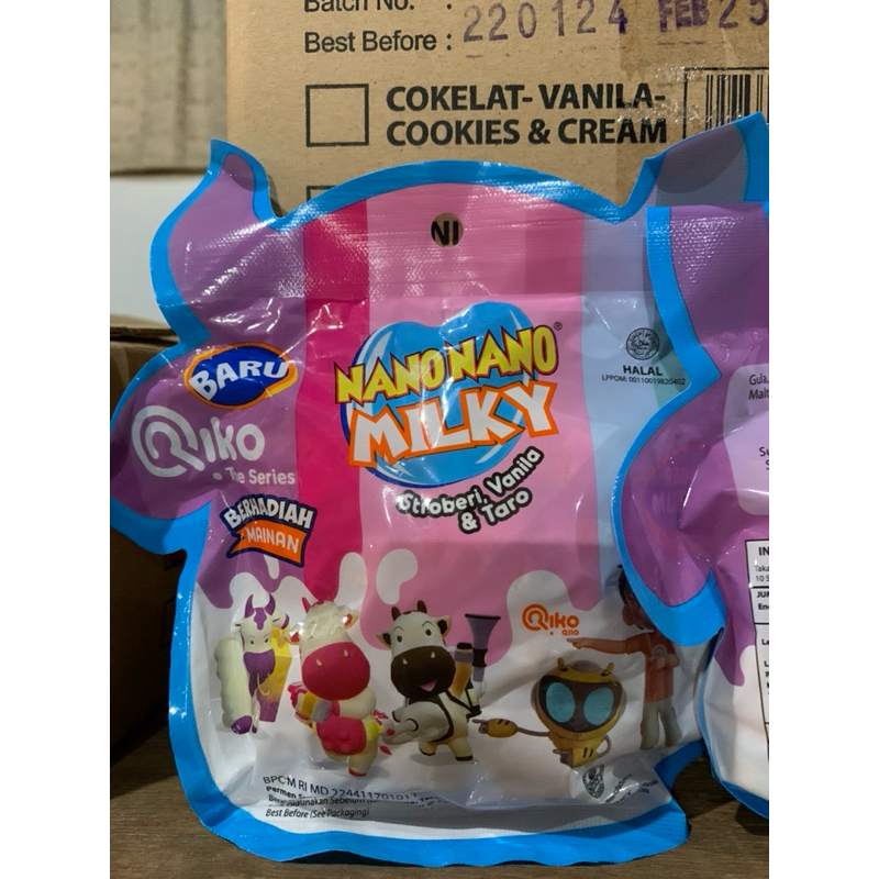 Jual Permen Susu Nano Milky Assorted 3 rasa ( Stroberry, Vanila, dan ...