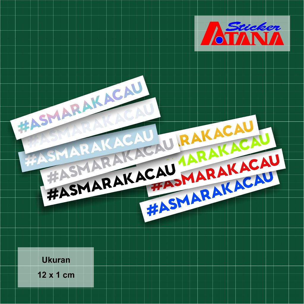 Jual Stiker Cutting Asmara Kacau ASMARAKACAU Viral #AsmaraKacau Emblem ...