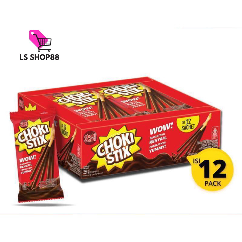 Jual CHOKI STIX Box isi 12 pcs // Choki Choki Stix 316 gr | Shopee ...