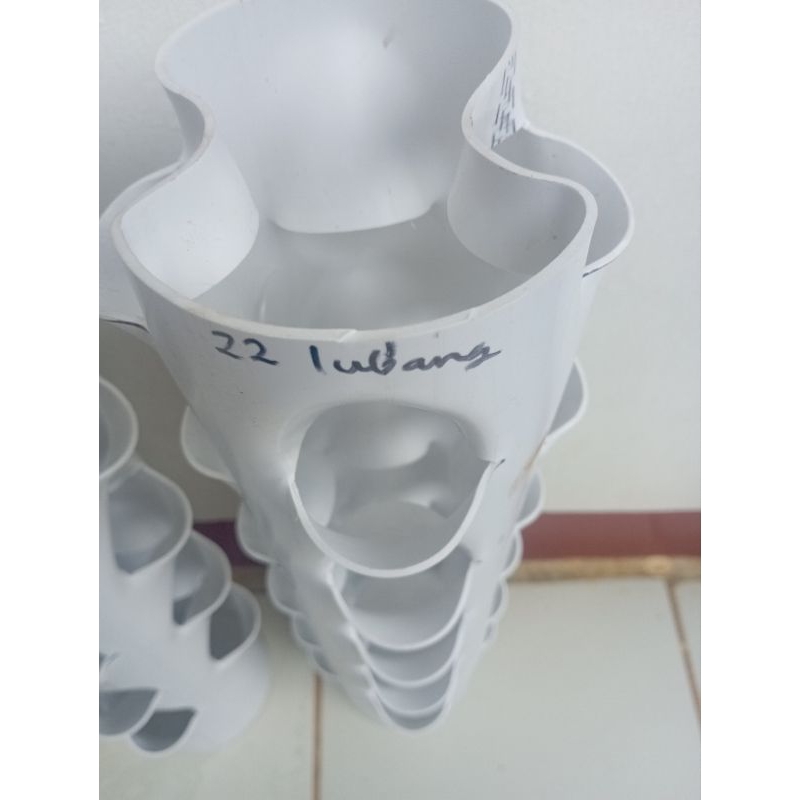 Jual Pot tower vertikal pipa pvc 4 inchi ukuran 50cm kuat tahan lama ...