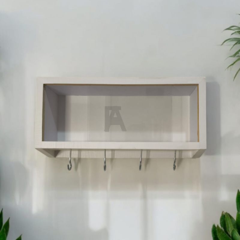 Jual Rak Dinding Pintu Geser Kaca Transparan dengan Gantungan Kunci ...