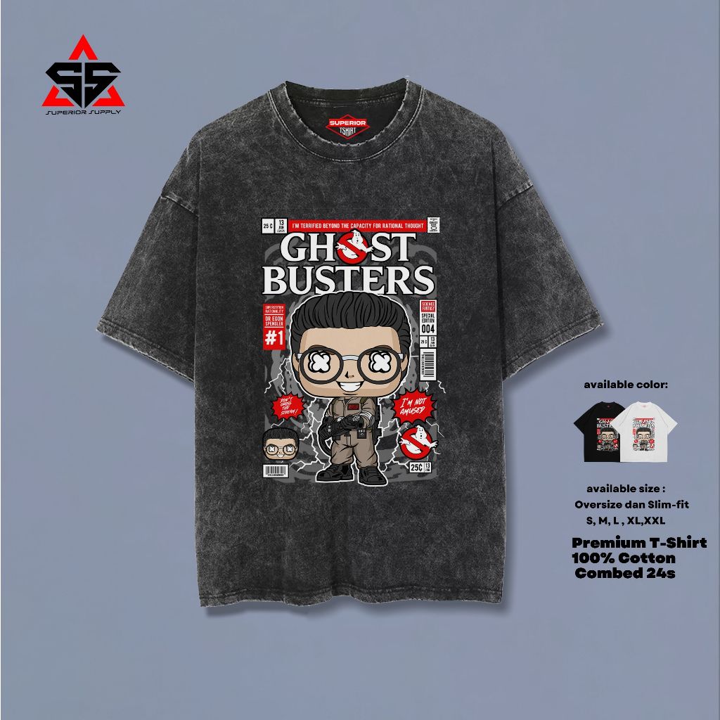 Jual Superior Kaos Kartun Ghostbusters Oversize Washed Tshirt Oversized