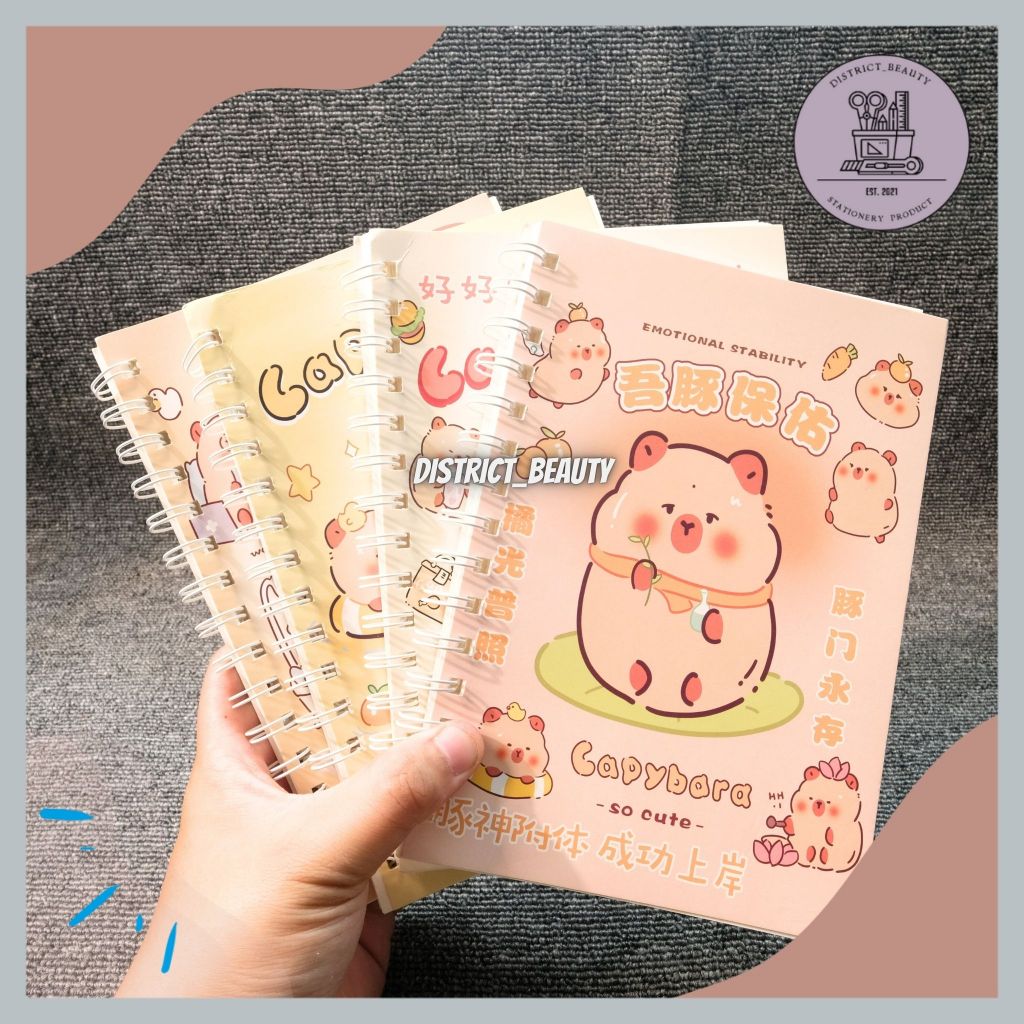 Jual BUKU TULIS CAPYBARA BUKU SPIRAL A5 CAPYBARA CHOCOLATE BOOK SPIRAL ...
