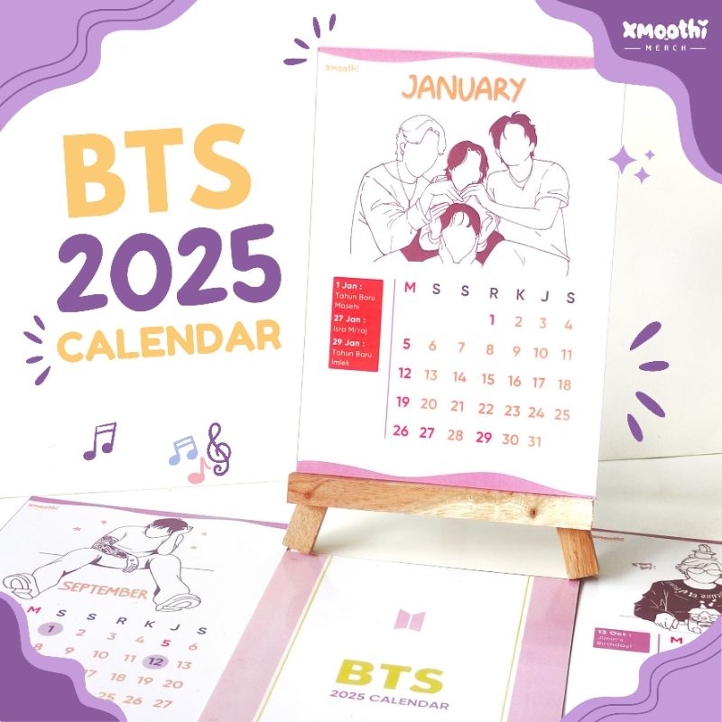 Kpop Desk Calendar 2025 