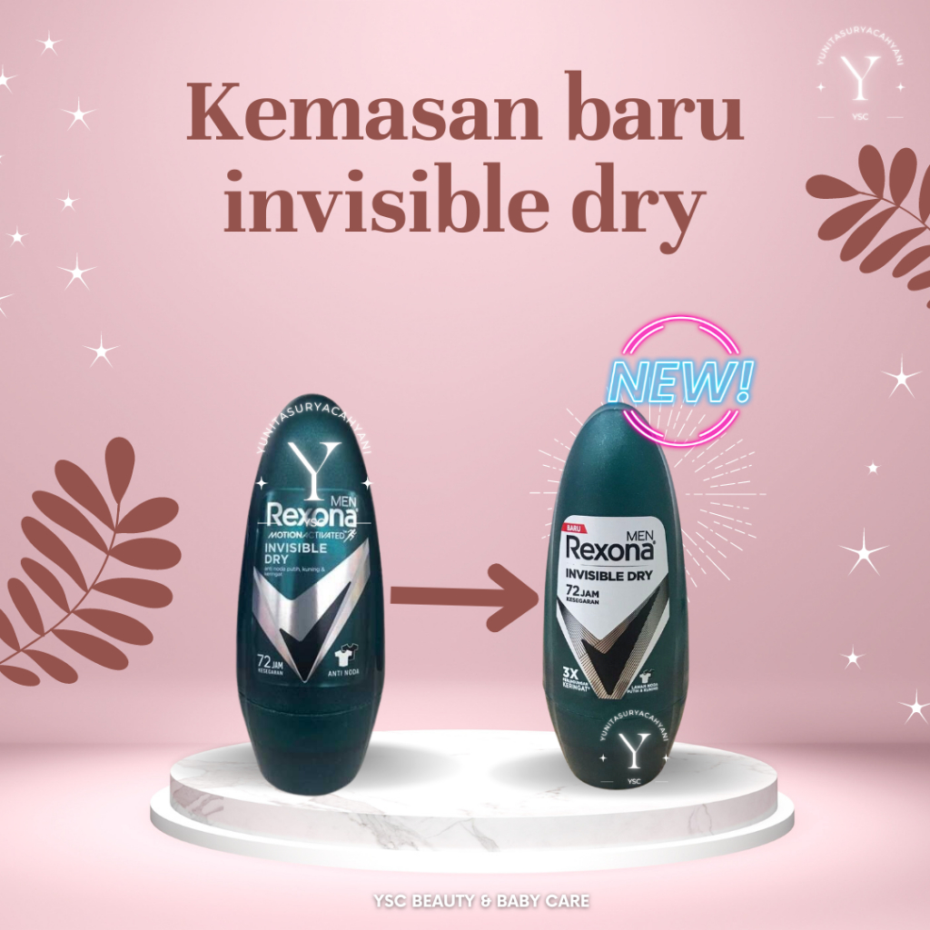 Jual Rexona Deodorant Roll On Men Invisible Dry/Ice Cool/Adventure ...