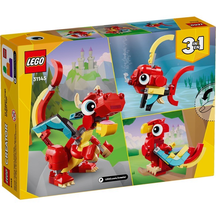 Jual LEGO Creator 3 in 1 - 31145 Red Dragon Set Building Kid Toy Play ...