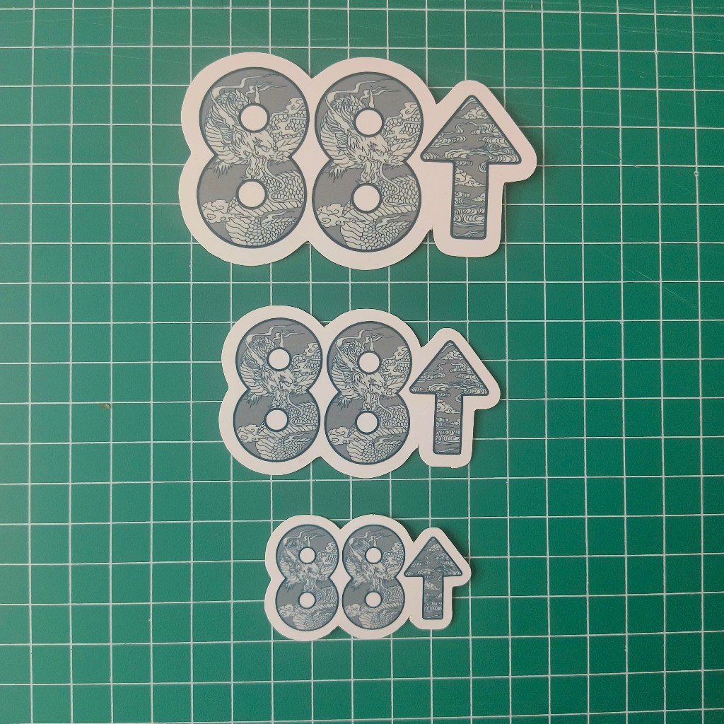Jual (3 pcs) Sticker Band Series 88 RISING | Vinyl Laminasi anti air ...