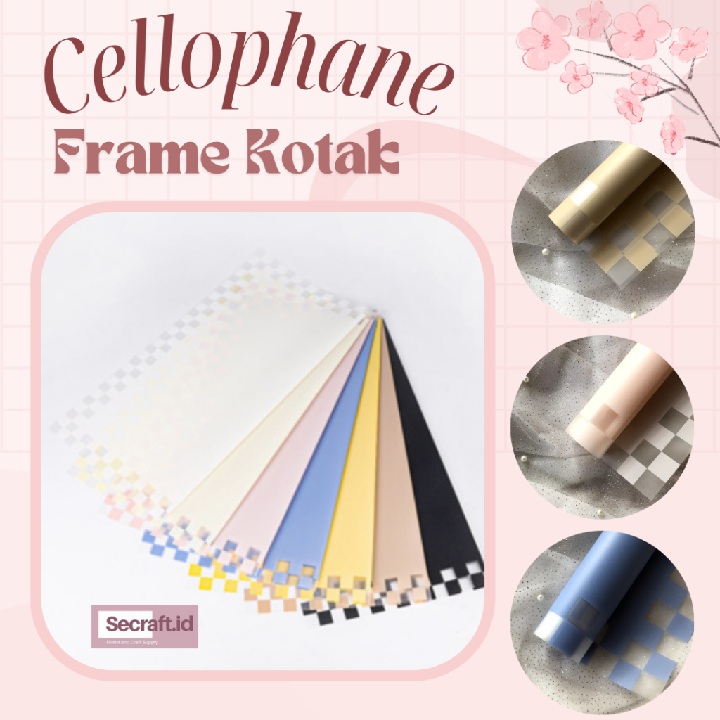 Jual Kertas Cellophane Buket Bunga Frame Kotak | Shopee Indonesia
