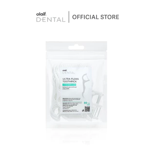 Olaif Dental Ultra Floss Toothpick (50pcs) - Classic Floss Toothpick - Tusuk Gigi Benang Gigi / Dental Floss