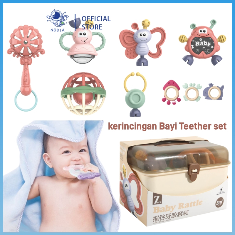 Jual NODIA Baby Rattle Set Mainan Tumbuh Gigi Bayi Teether Gigitan ...