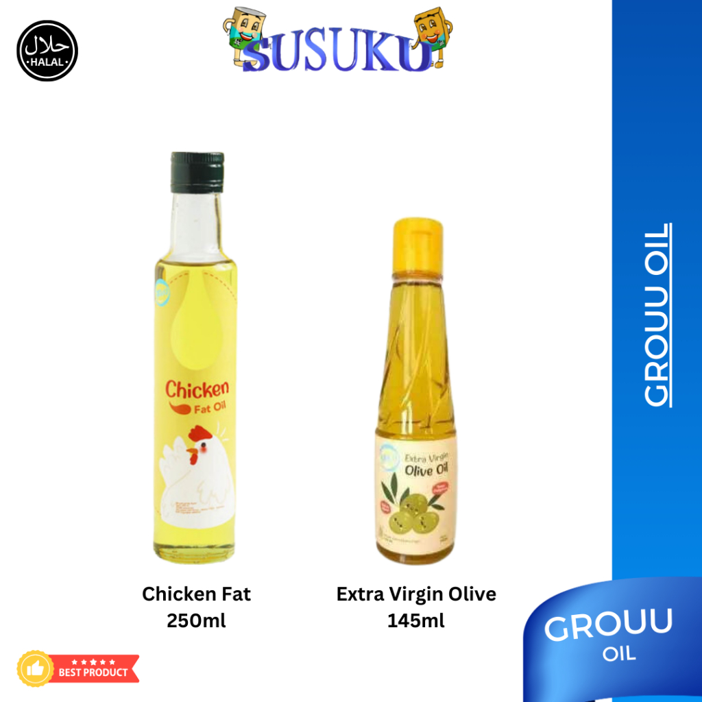 Jual GROUU OIL/Chicken Fat 250ml/Extra Virgin Olive 145ml/Beef Fat ...