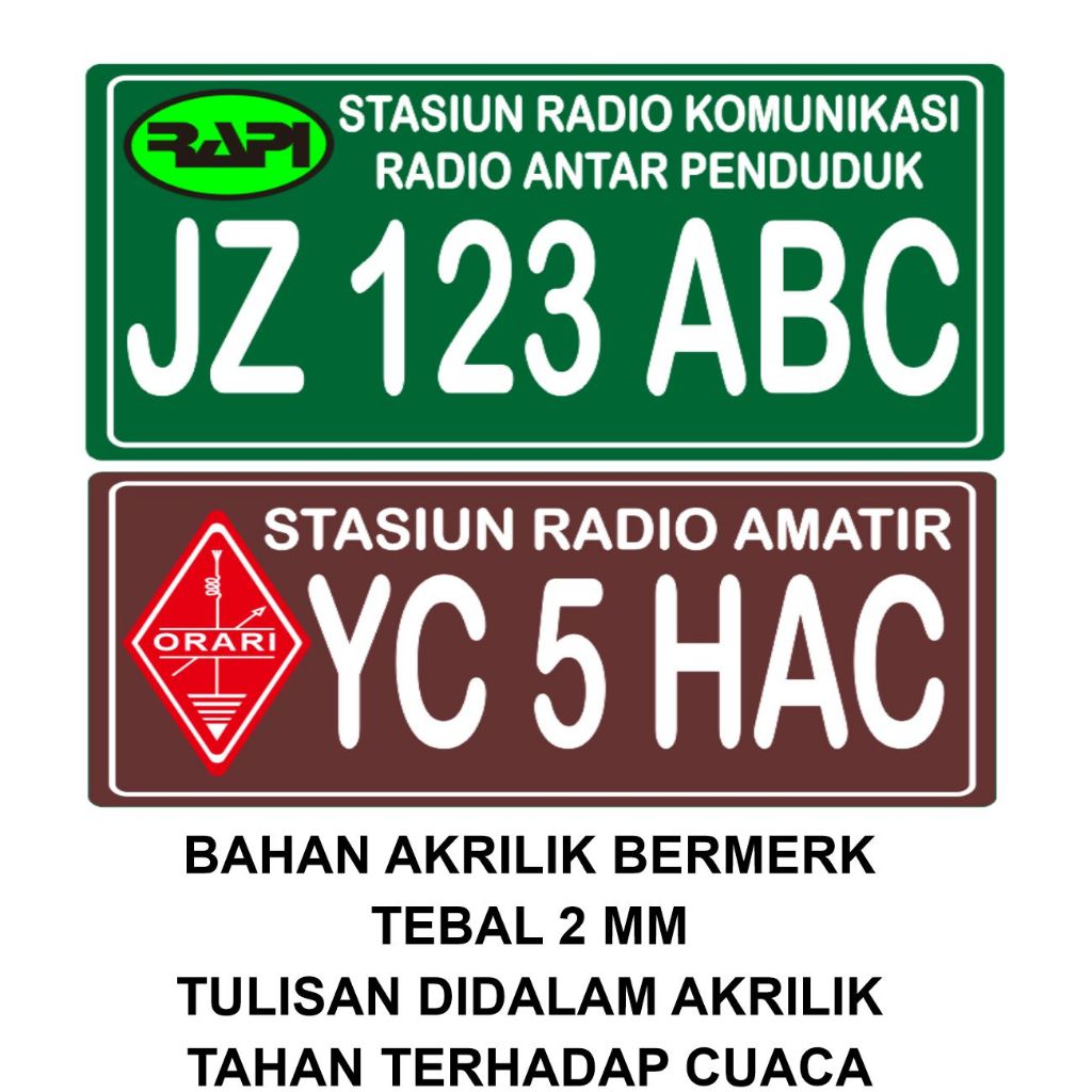 Jual Papan Callsign Rapi Orari Bahan Stiker Akrilik | Shopee Indonesia