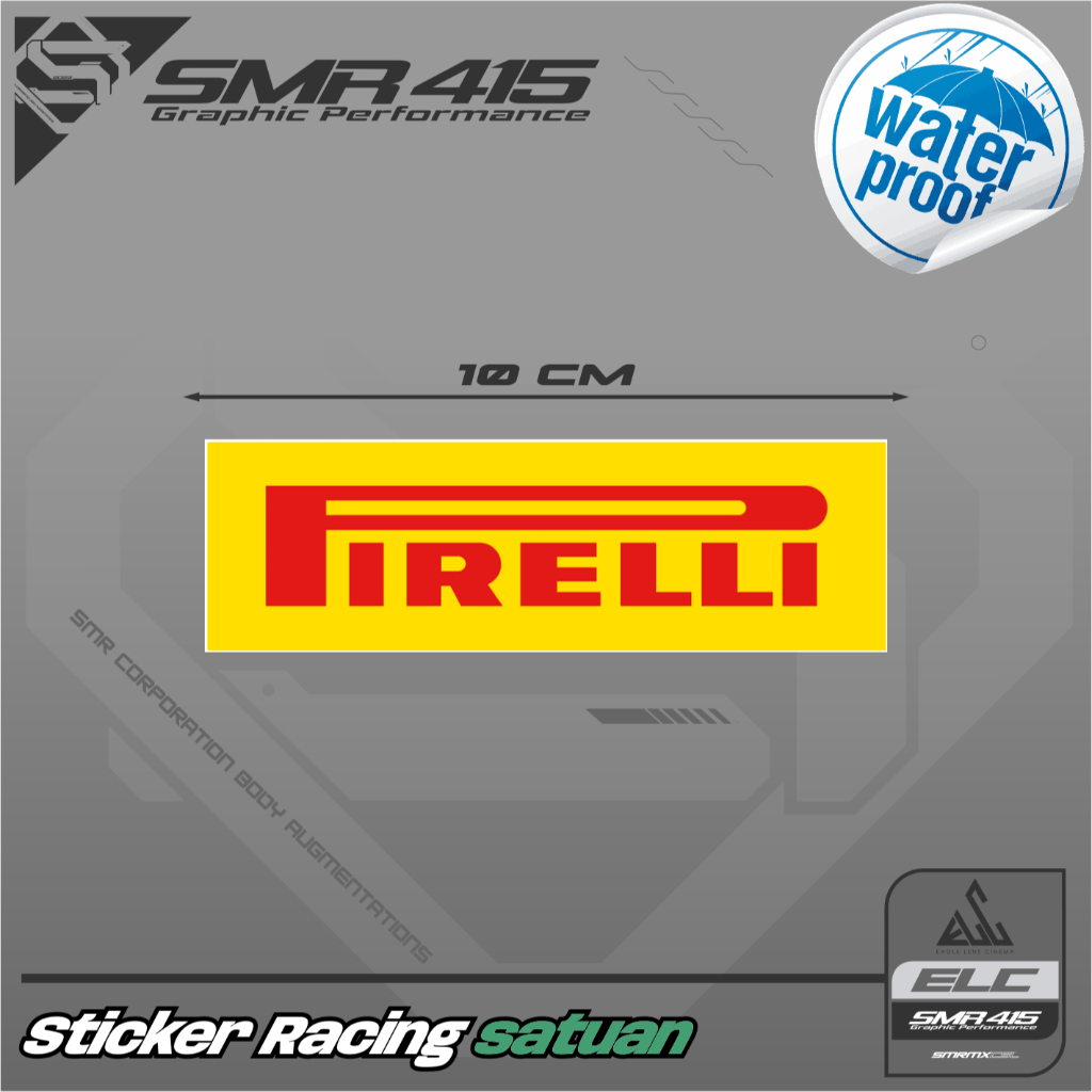 Jual STIKER PIRELLI / stiker vinyl pirelli racing / stiker printing ...