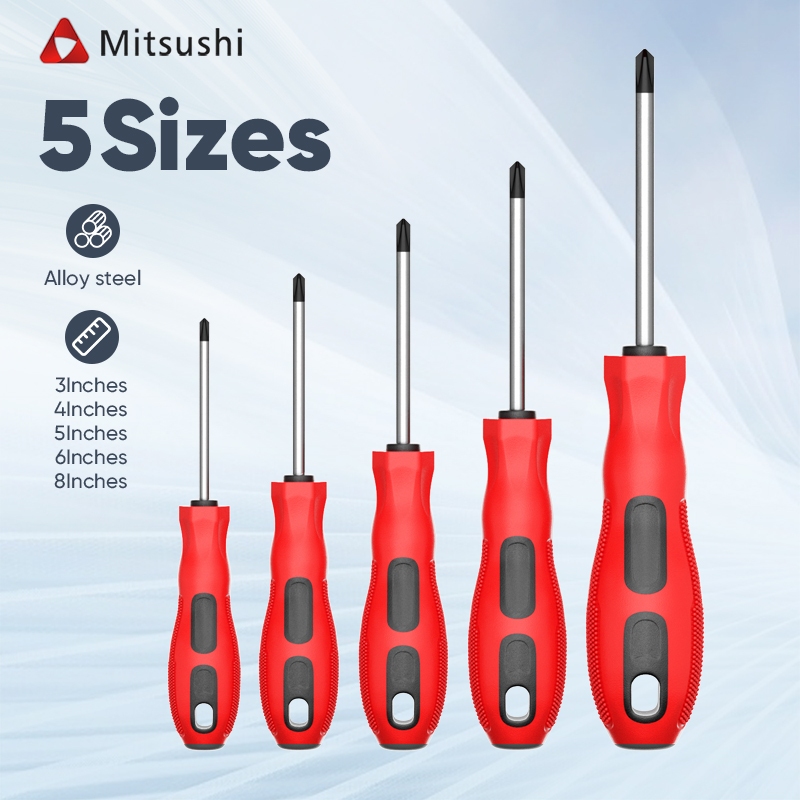 Jual Mitsushi Obeng Plus Minus Magnet Screwdriver Sets Alat Perkakas ...