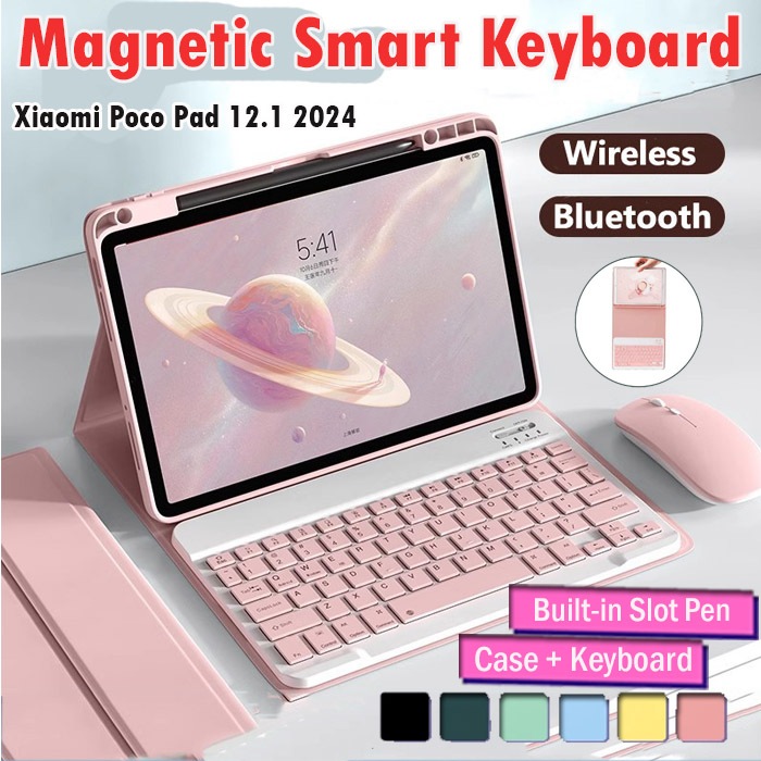 Jual Poco Pad 12.1 Inch 2024 Flip Case Smart Keyboard Wireless ...