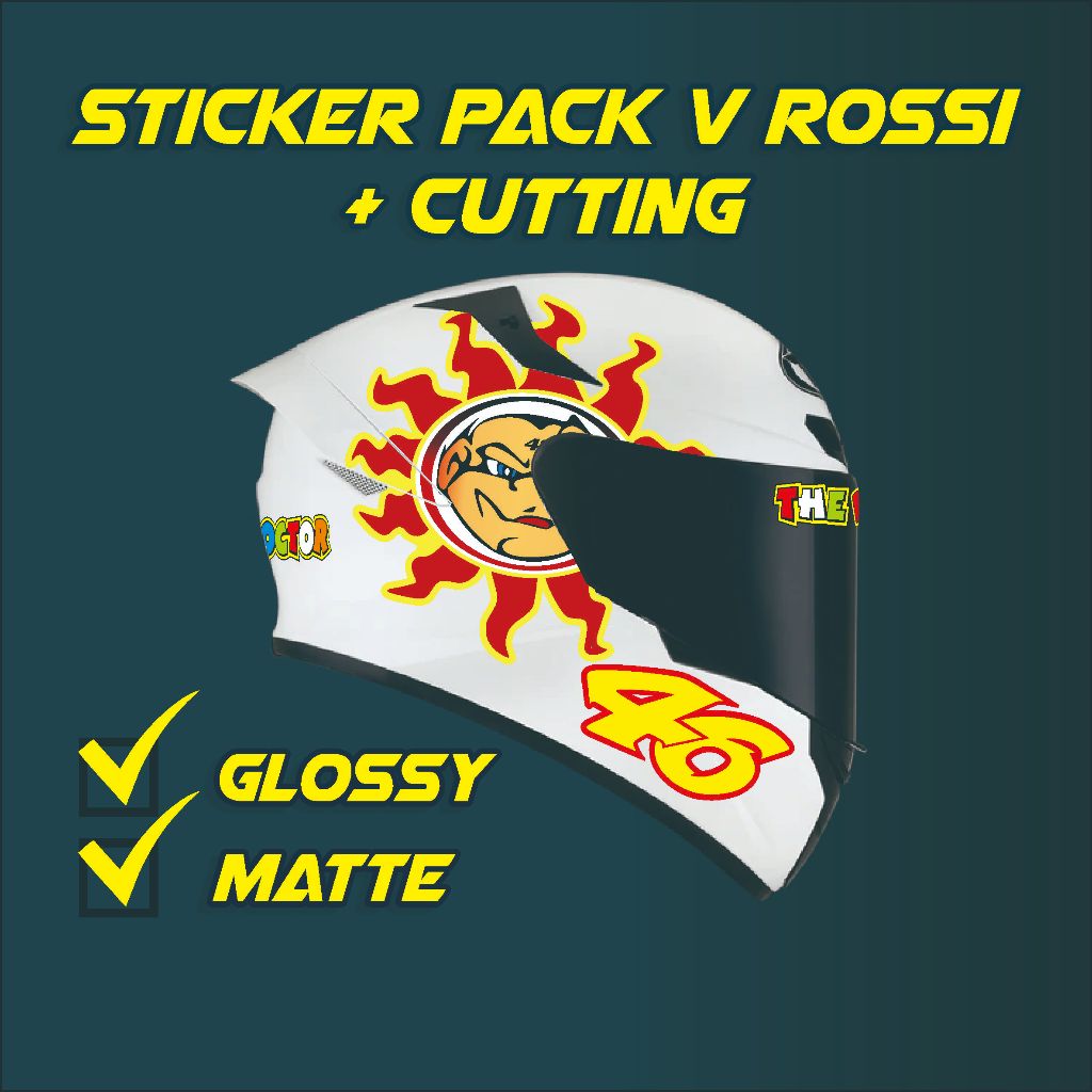 Jual sticker pack v rossi sudah + cutting | Shopee Indonesia