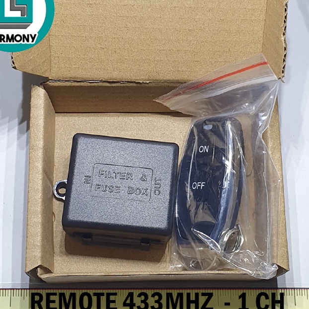 Jual Mega Remote 433Mhz 1 channel Switch transmitter receiver relay ...